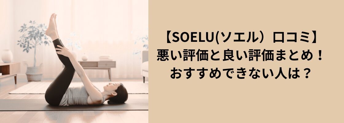 【SOELU(ソエル）口コミ】悪い評価と良い評価まとめ！おすすめできない人は？